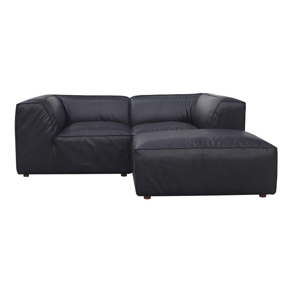 FORM NOOK MODULAR SECTIONAL VANTAGE BLACK LEATHER by Moes Home