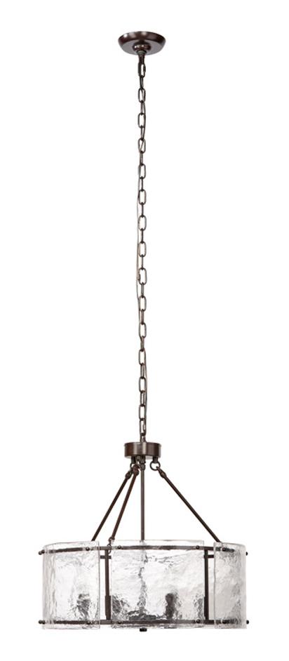 Glenn Large Round Metal 6-Light Chandelier, Bronze by Jamie Young