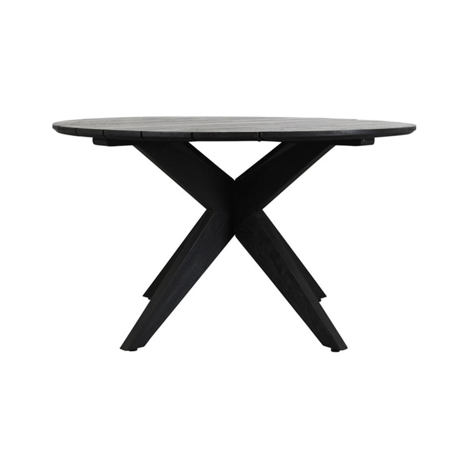 Alameda 53" Outdoor Round Dining Table Black by Classic Home