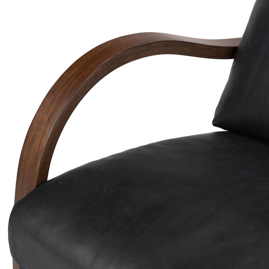 Paxon Chair In Brickhouse Black by FOUR HANDS