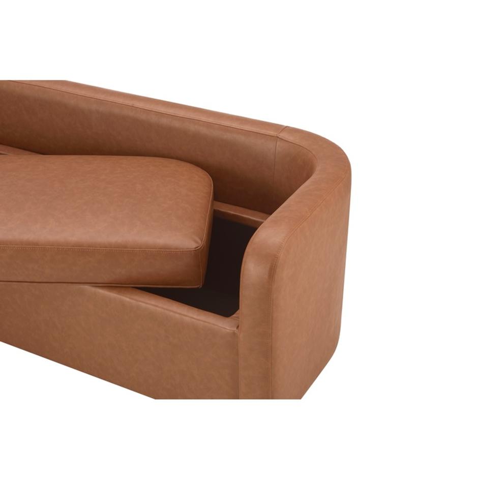 Wendy KD Faux Leather Storage Bench, Vintage Cider by New Pacific Direct