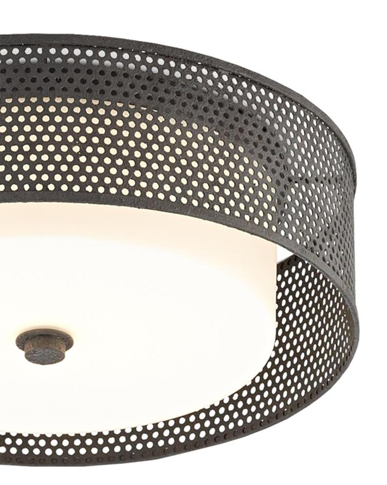 Notte Flush Mount In Molé Black by Currey & Company
