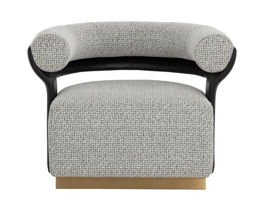 OLIDA SWIVEL LOUNGE CHAIR - HELIOS CHECK BLACK / NAPA BLACK by Sunpan