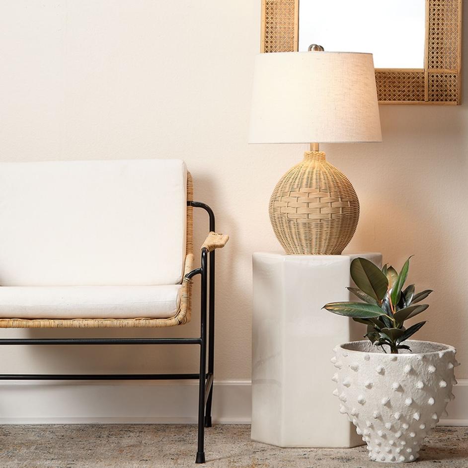 Porto Ceramic Indoor/Outdoor Side Table-Small, White by Jamie Young