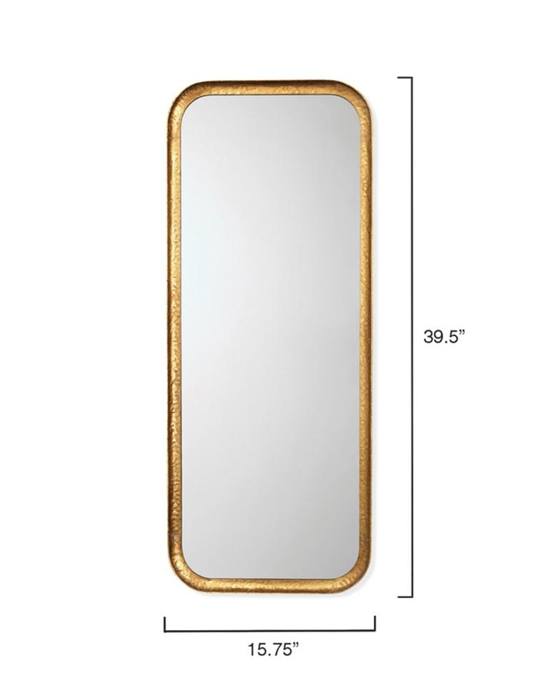Capital Iron Rectangle Wall Mirror, Gold Leaf by Jamie Young