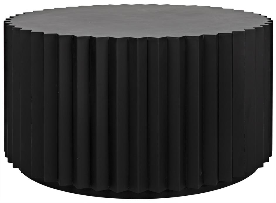 Stern Industrial Steel Coffee Table in Matte Black by Noir Furniture