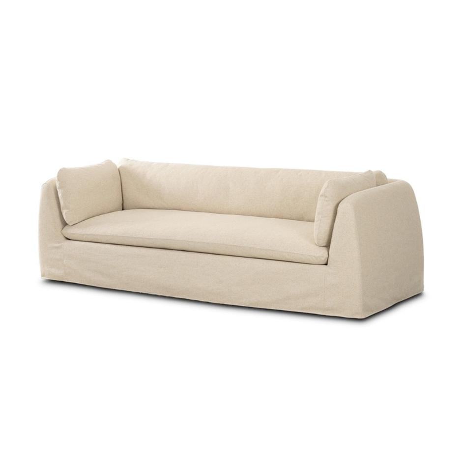 Iggy Slipcover Sofa-98" In Antwerp Natural And Sienna Brown by Four Hands