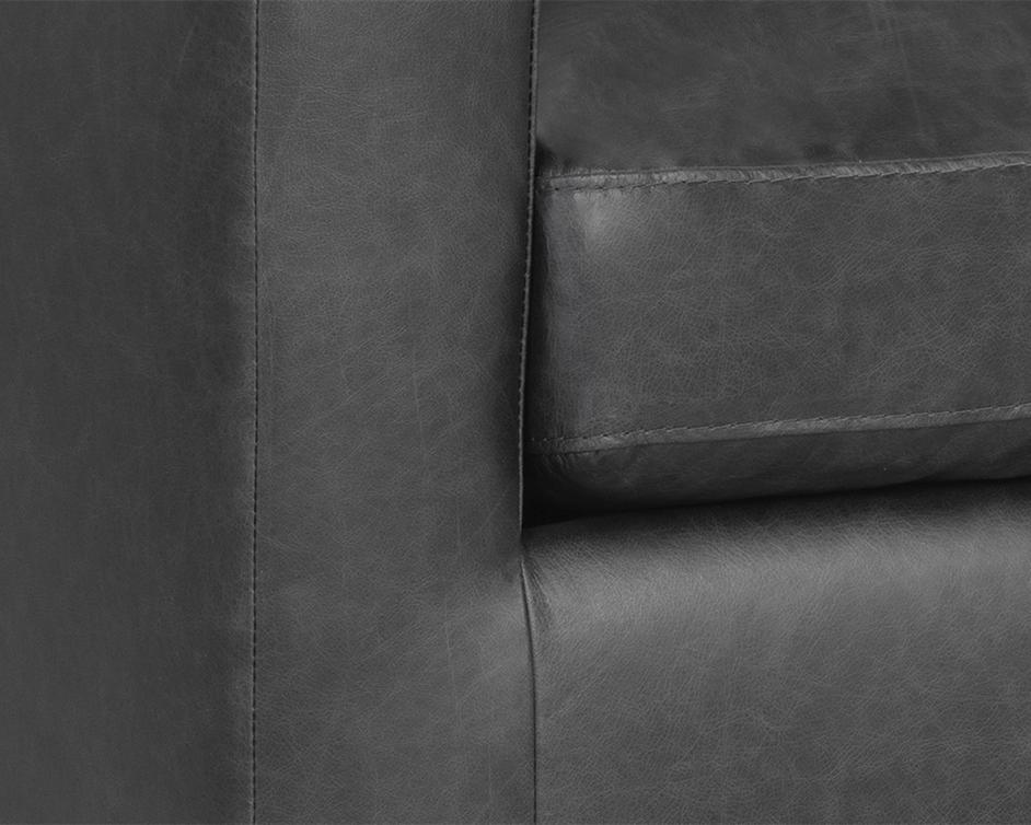 Baylor Armchair - Marseille Black Leather by Sunpan