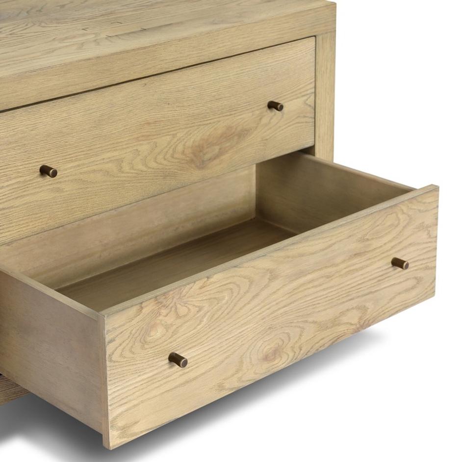 Torrington Charging Nightstand - Sandy Oak Resawn by Four Hands