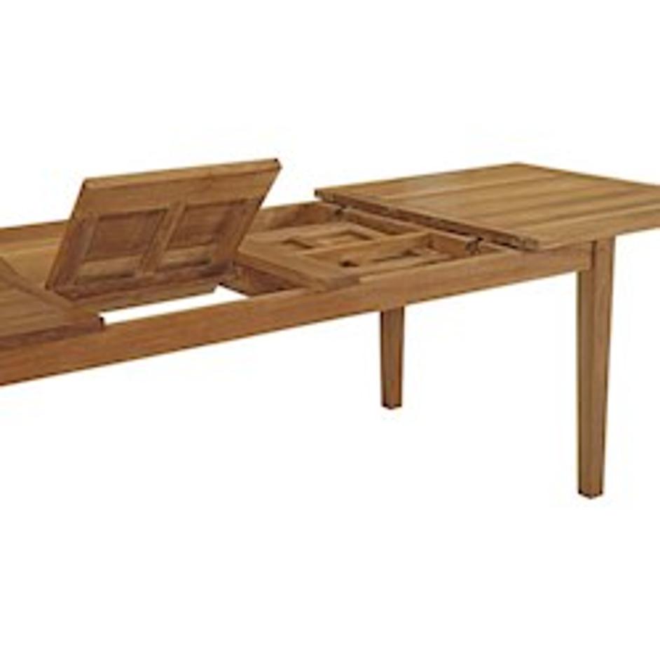 Quay Extendable Outdoor Patio Teak Dining Table In Natural by Modway Furniture