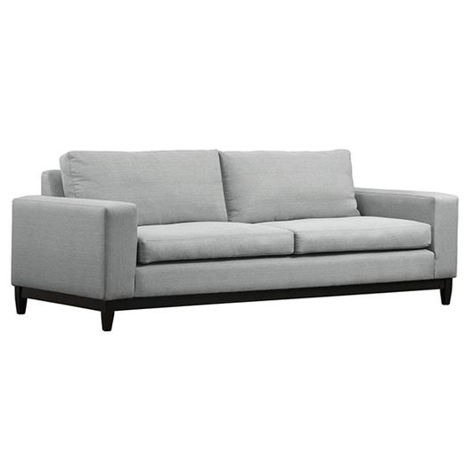 ELLIS condo Sofa - Pewter fabric / WALNUT legs by G Romano