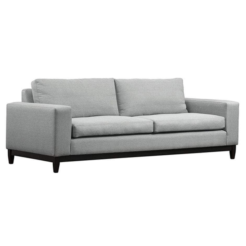 ELLIS condo Sofa - Pewter fabric / WALNUT legs by G Romano