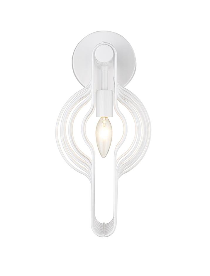 Contour 1 Light Wall Sconce in White Finish by Z-Lite