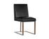 Dean Dining Chair - Antique Brass - Cantina Black by Sunpan