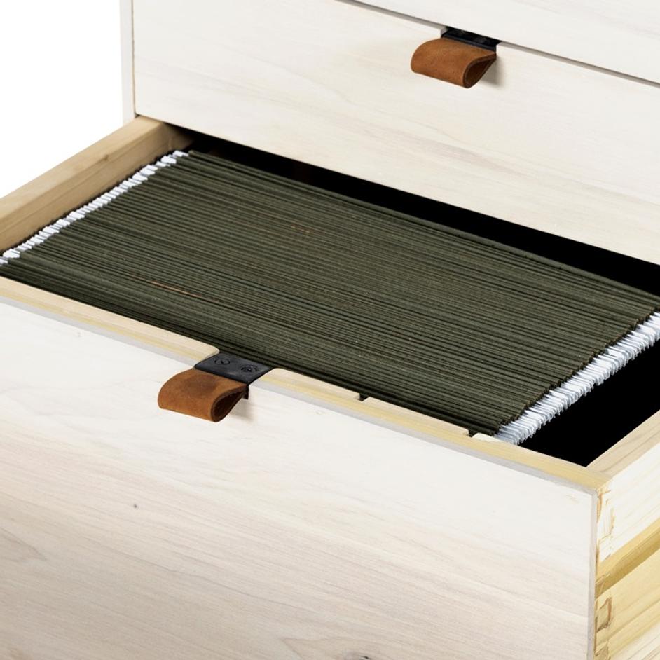 Trey Executive Desk In Dove Poplar by FOUR HANDS