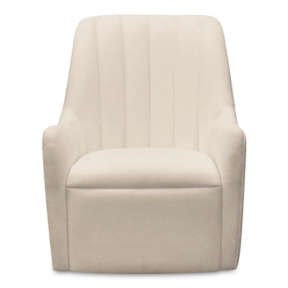 Bowie Swivel Chair White by Moes Home