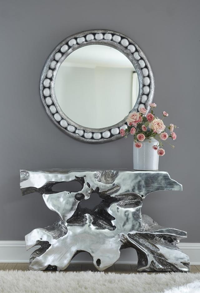 Venice Freeform Console, Silver Leaf by PHILLIPS COLLECTION