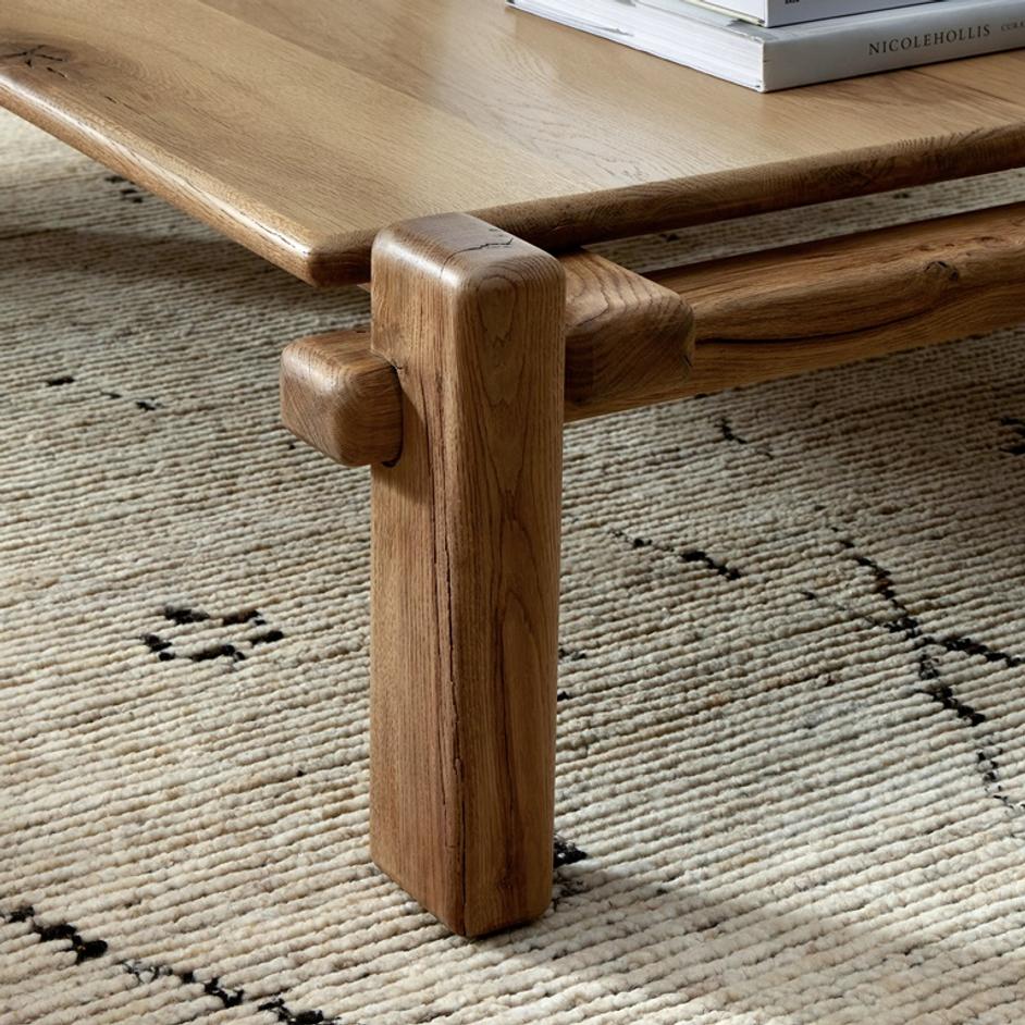 Marcia Square Coffee Table in French Oak by FOUR HANDS