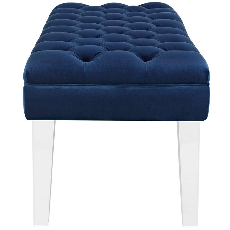 Percival Performance Velvet Bench In Navy by Modway Furniture