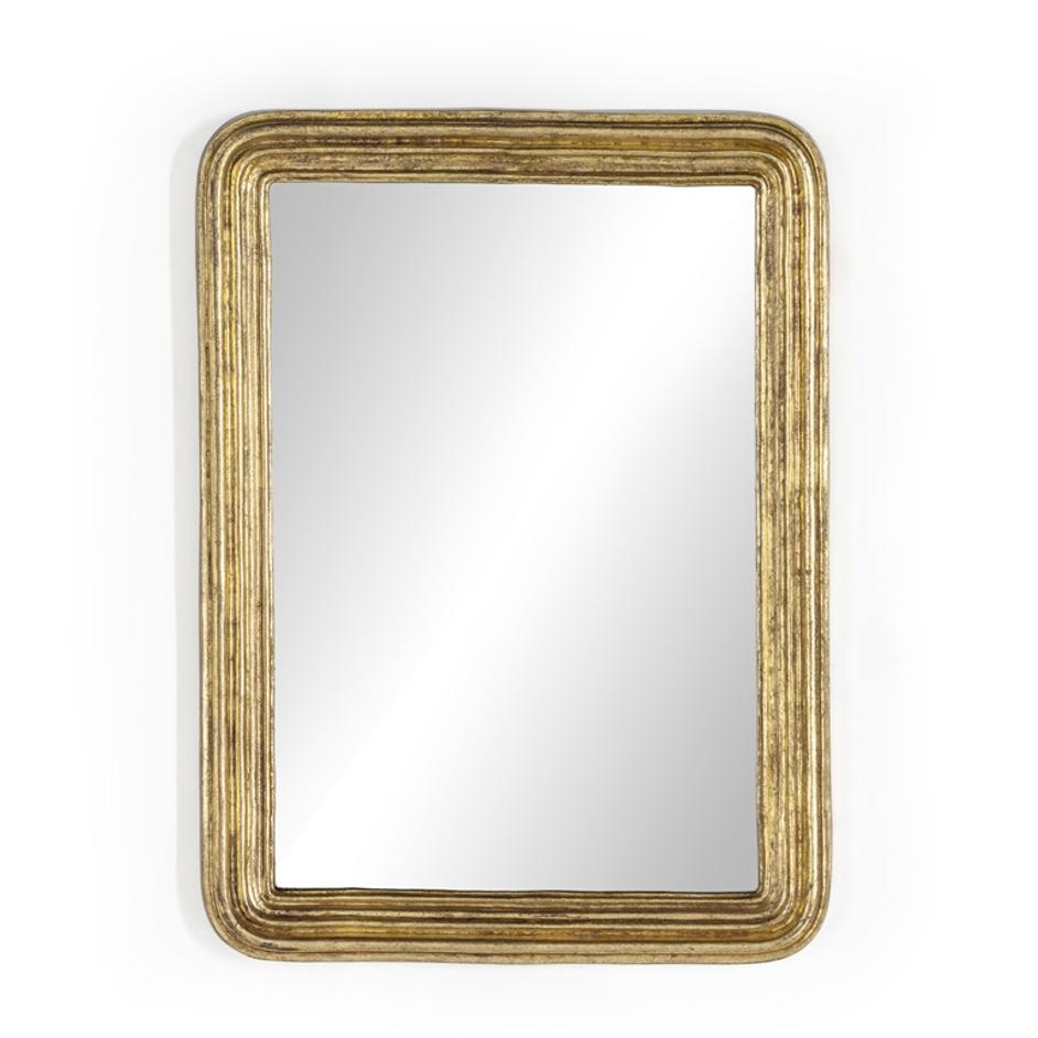 Vintage Louis Mirror In Antiqued Gold Leaf by FOUR HANDS