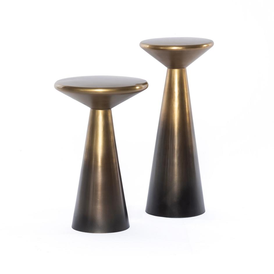 Cameron Accent Tables, Set Of 2-Brass by FOUR HANDS