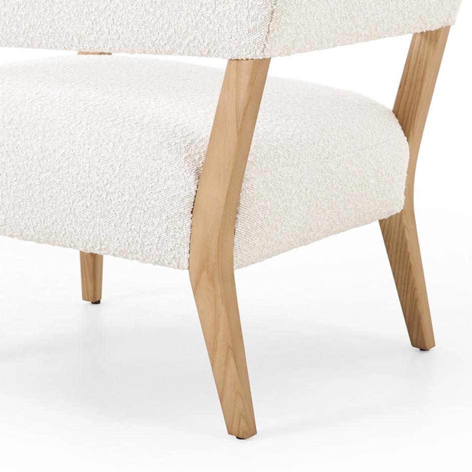Gary Club Chair In Knoll Natural by FOUR HANDS