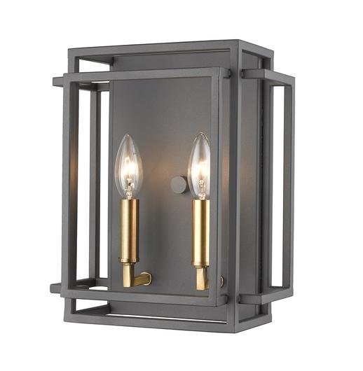 Titania 2 Light Wall Sconce in Bronze + Olde Brass Finish by Z-Lite