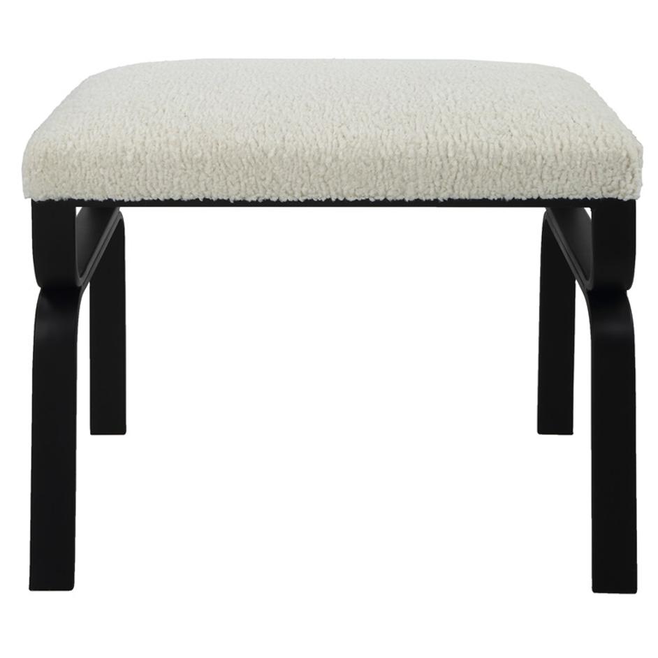 Diverge White Shearling Small Bench by Uttermost