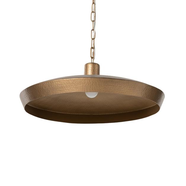 Eldon Pendant In Hammered Antique Brass by Four Hands