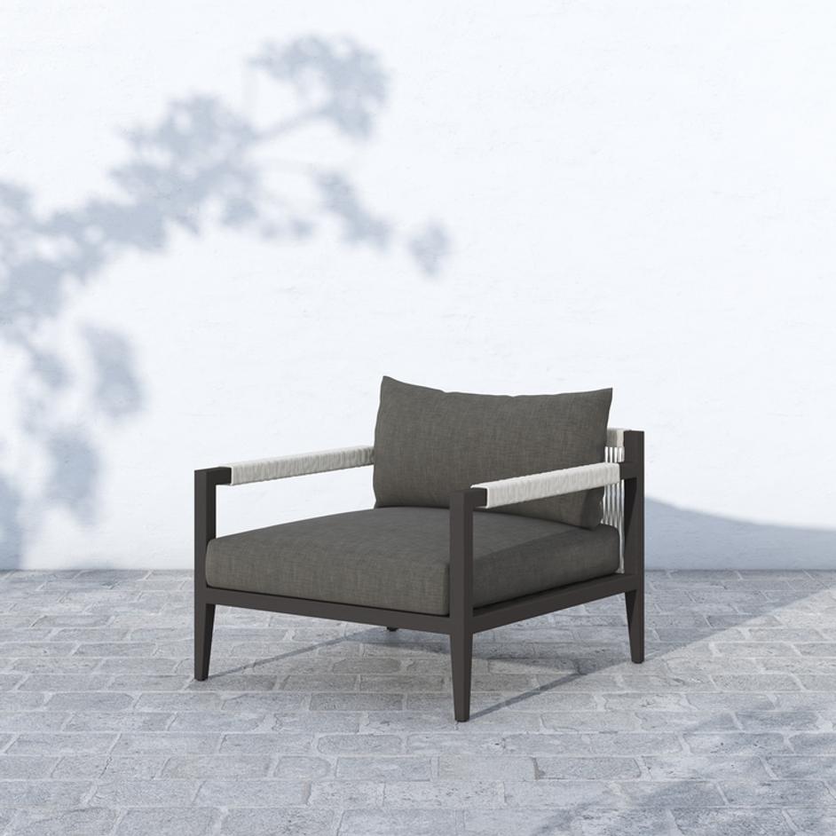 Sherwood Outdoor Chair in Bronze and Charcoal by FOUR HANDS