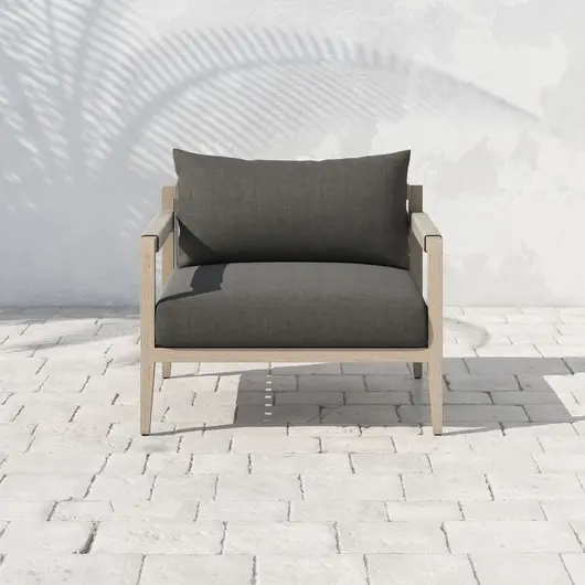 Sherwood Outdoor Chair In Brown/Charcoal by FOUR HANDS