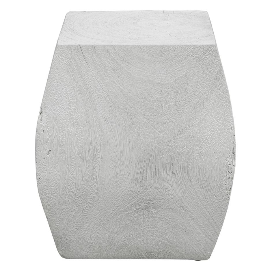 Grove Ivory Wooden Accent Stool by Uttermost
