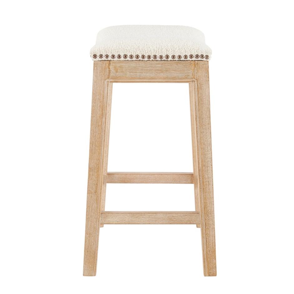 Elmo KD Fabric Counter Stool, Palladian Beige by New Pacific Direct