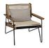 Benson Teak and Industrial Steel Chair with Rope Detailing in Clear Coat Semi-Gloss Finish by Noir Furniture