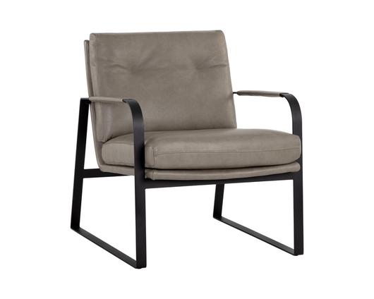 STERLING LOUNGE CHAIR - MISSOURI STONE LEATHER by Sunpan