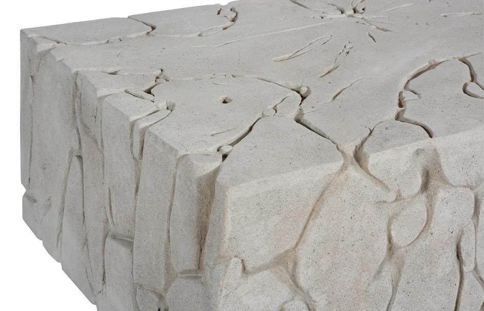 Chunk Coffee Table, Rectangle, Roman Stone by Phillips Collection