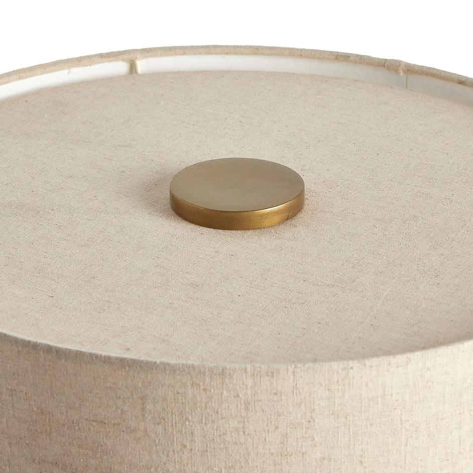 Hensley Table Lamp In Flax Linen by Four Hands