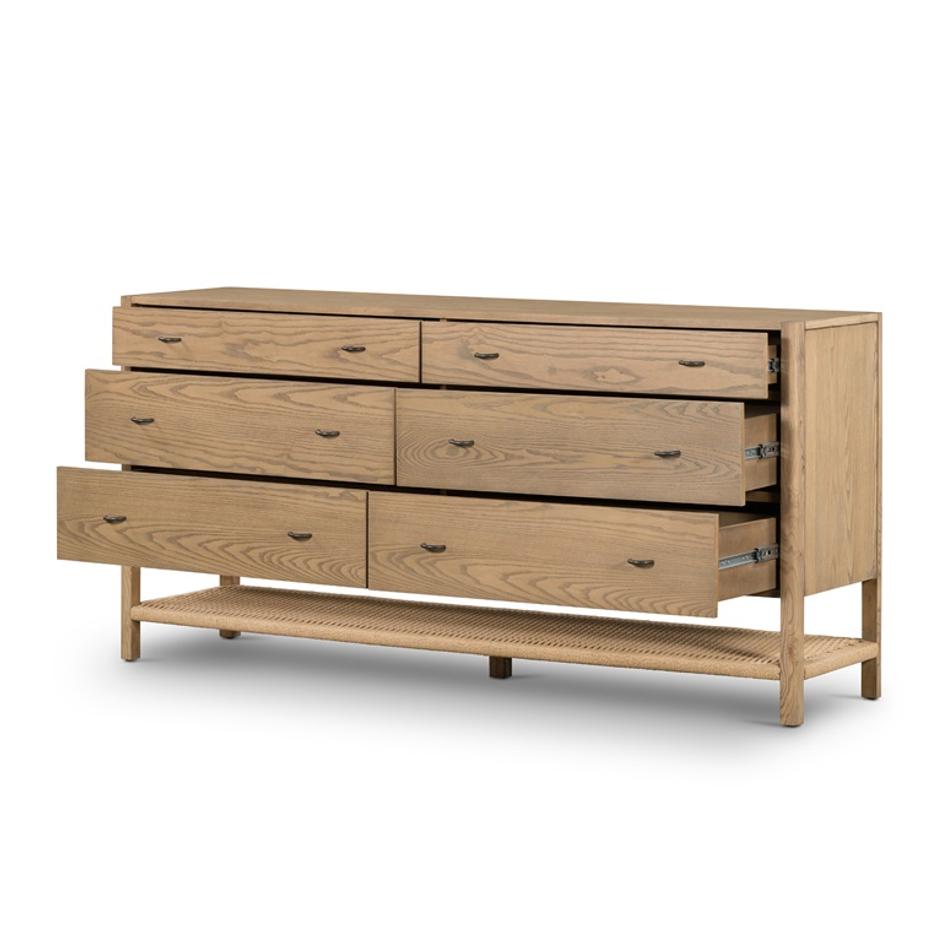 Zuma 6 Drawer Dresser In Dune Ash by FOUR HANDS
