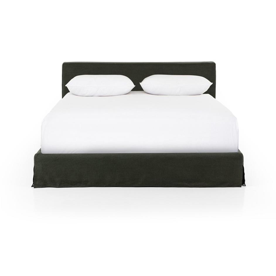 Aidan Slipcover Queen Bed - Brussels Pine by Four Hands