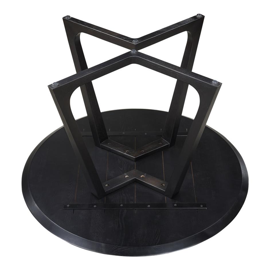 GODENZA DINING TABLE ROUND BLACK ASH by Moes Home