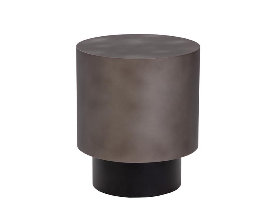 BERNABY END TABLE - GUNMETAL by Sunpan