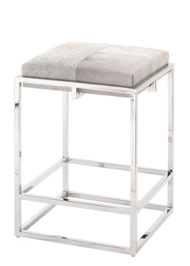 Shelby Hide Stool, Grey by Jamie Young
