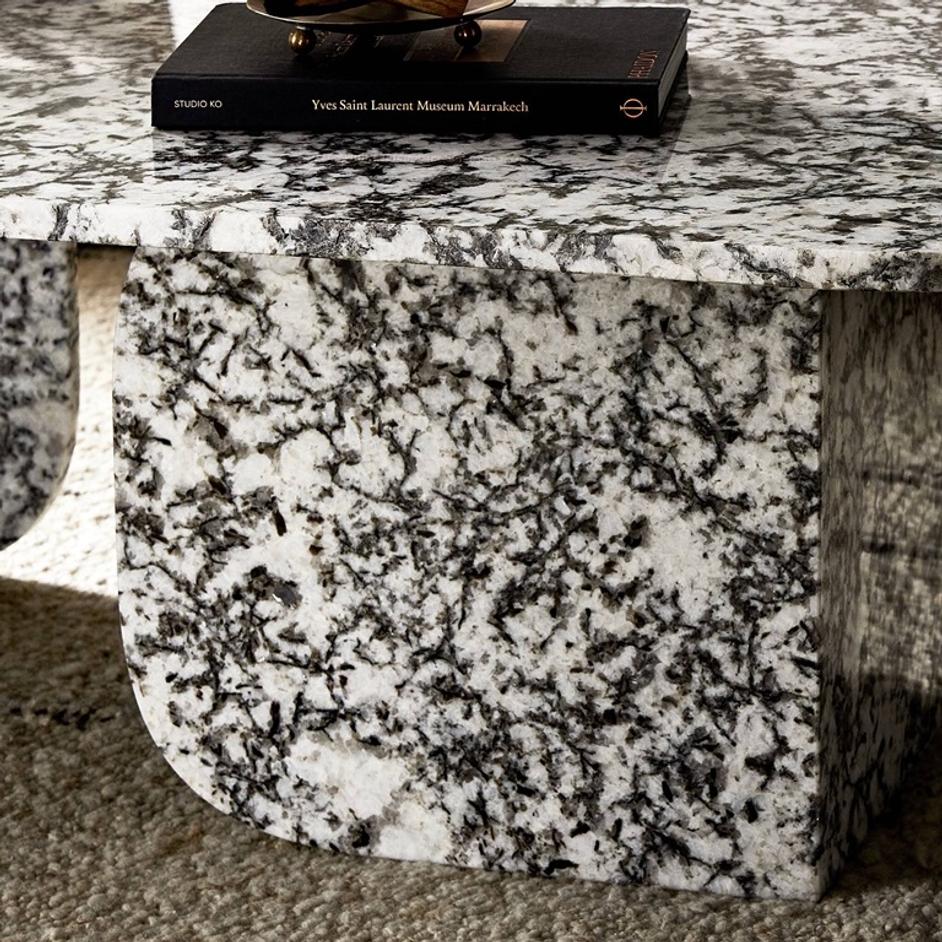 Ramone Coffee Table In Speckled Black Marble by Four Hands