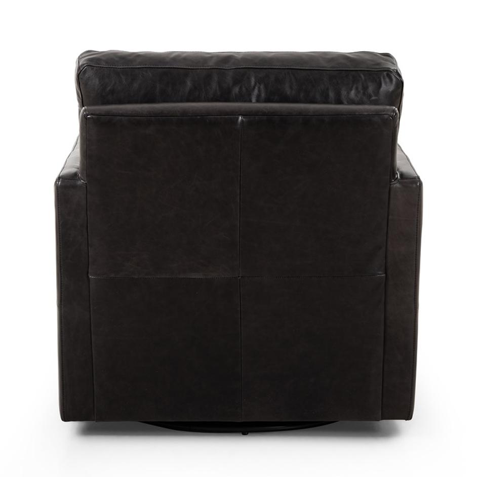 Olson Swivel Chair In Sonoma Black by FOUR HANDS