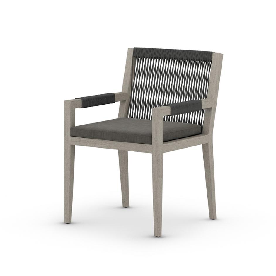 Sherwood Dining Armchair In Grey/Charcoal by FOUR HANDS