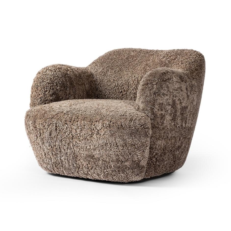 Julius Swivel Chair - Taupe Shearling by Four Hands