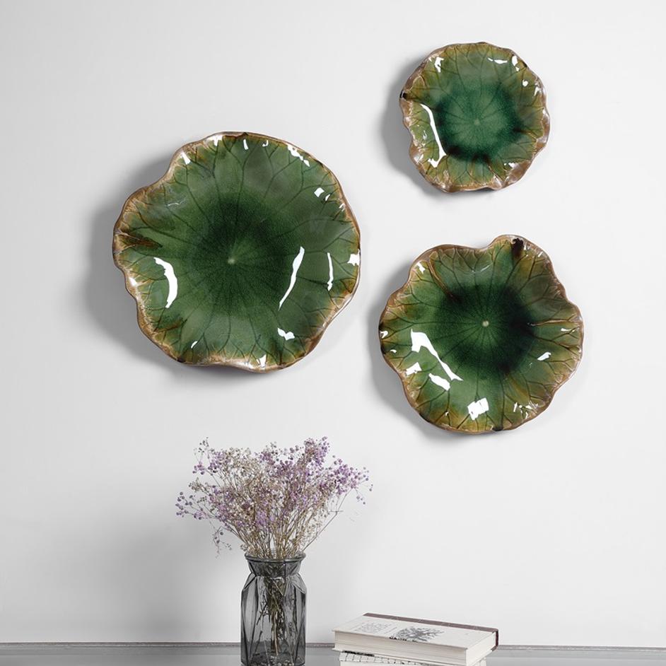 Abella Green Ceramic Wall Decor by Uttermost