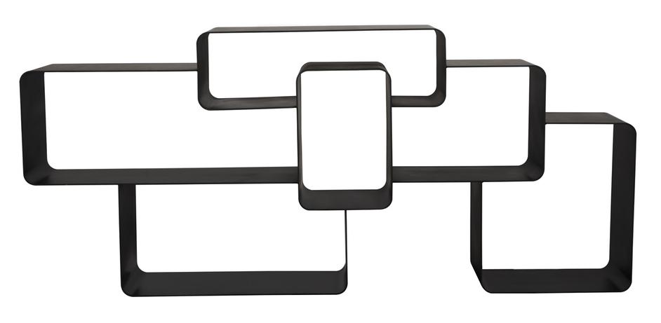 Horizon Industrial Steel Console in Matte Black by Noir Furniture