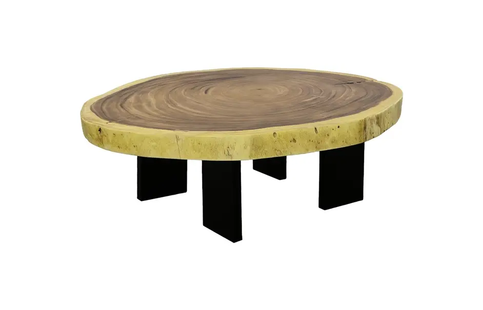 Floating Coffee Table With Black Legs, Natural, Size Varies by Phillips Collection