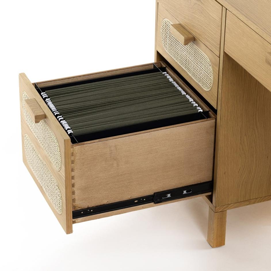 Allegra Executive Desk - Light Natural Cane by Four Hands